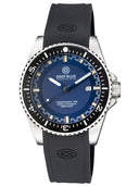 Speedograph 1000 Collection Black Ceramic Bezel - Dark Blue Checkered Dial Strap