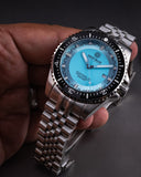 Speedograph 1000 Collection Black Ceramic Bezel - Ice Blue Blue Checkered Dial Bracelet
