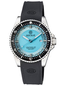 Speedograph 1000 Collection Black Ceramic Bezel - Ice Blue Checkered Dial Strap