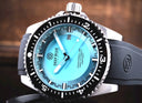 Speedograph 1000 Collection Black Ceramic Bezel - Ice Blue Checkered Dial Strap