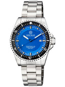 Speedograph 1000 Collection Black Ceramic Bezel - Light Blue Checkered Dial Bracelet