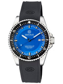 Speedograph 1000 Collection Black Ceramic Bezel - Light Blue Checkered Dial Strap