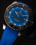 Speedograph 1000 Collection Black Ceramic Bezel - Light Blue Checkered Dial Strap