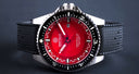 Speedograph 1000 Collection Black Ceramic Bezel - Red Checkered Dial Strap