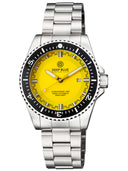 Speedograph 1000 Collection Black Ceramic Bezel - Yellow Checkered Dial Bracelet