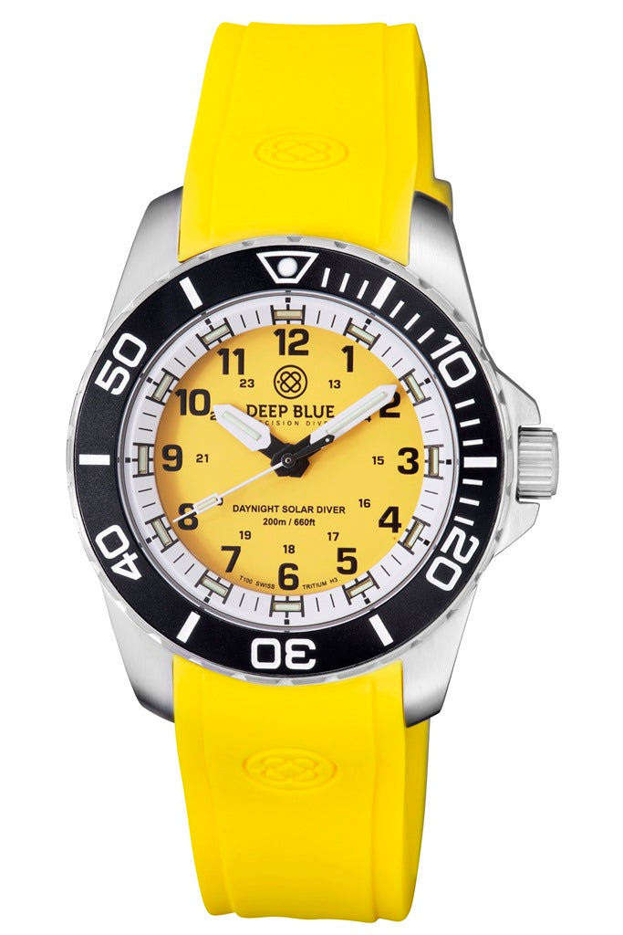Deep Blue Custom Fit Yellow Silicon Strap DB Logo