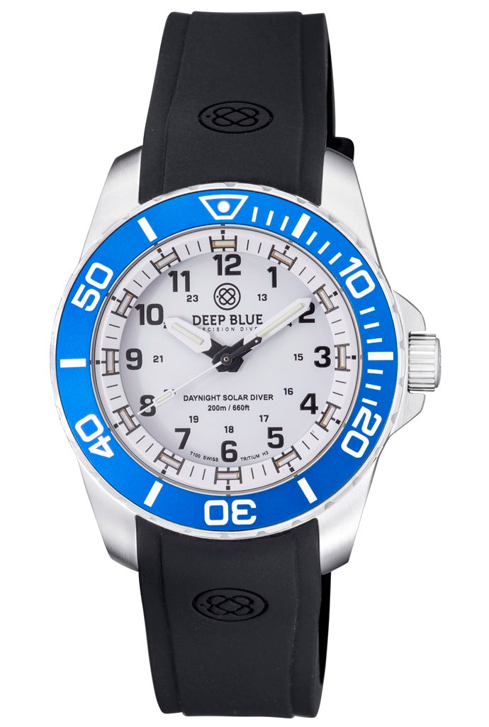 Deep Blue Custom Fit Black Silicon Strap DB Logo